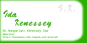 ida kenessey business card